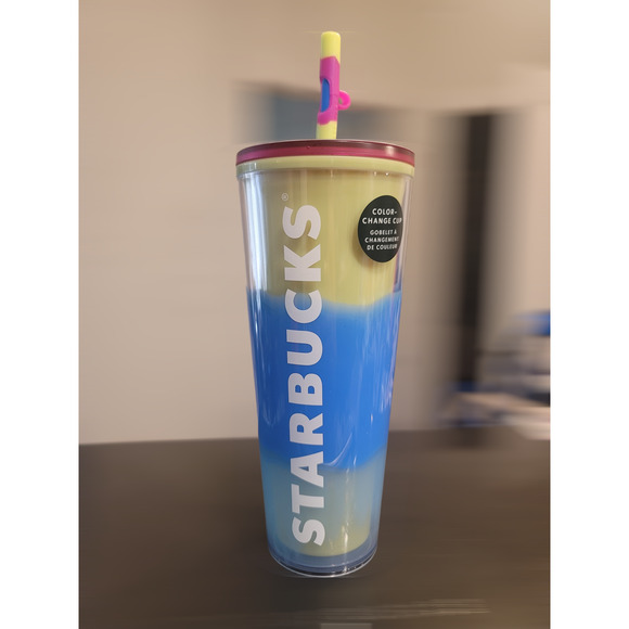 Starbucks 2023 Citrus Color Change with Swirl Straw Topper Tumbler - Picture 11 of 11